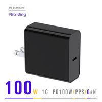 Pd100W W Gallium Nitride European Standard Single-port Adapter Camera Computer Equipment Fast Charging