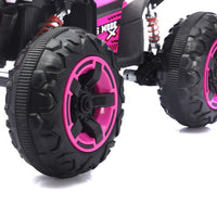 Ride On Toy Car,12V  Electric ATV Car For Kids, 4 Wheeler Electric Toy Car With Bluetooth,light,Leather Seaters,,for Boys,Girls,indoor And Out Door