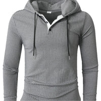 Fallwinter Long-sleeve Casual Sports Hoodie With Drawstring