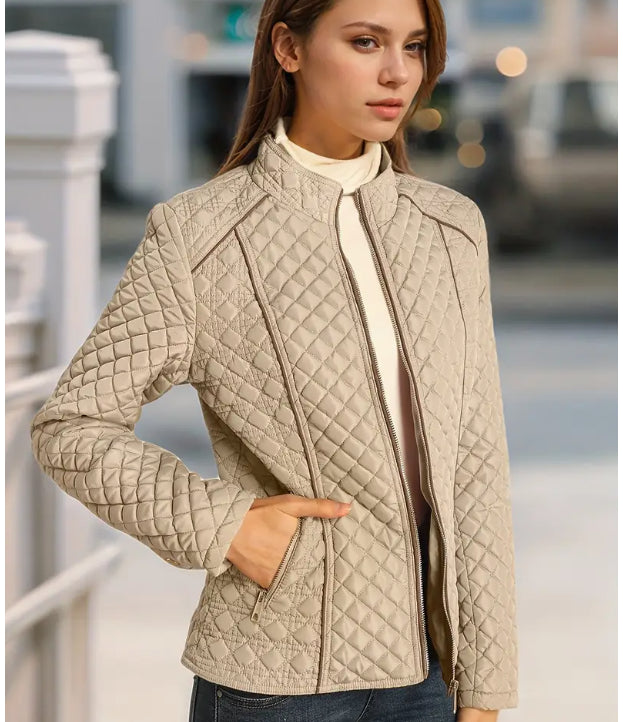 Women's Autumn And Winter Warm Lightweight Jacket With Pockets