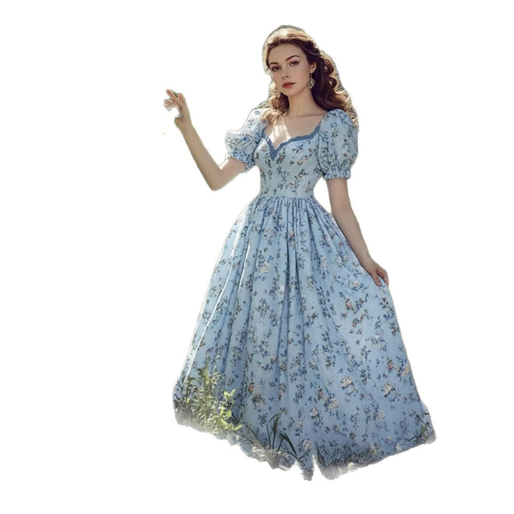 Womens Plus-Size Bohemian V-Neck Printed Short-Sleeve Dress