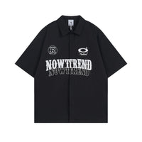 Fashion Letter Printed Casual Shirt Summer Men