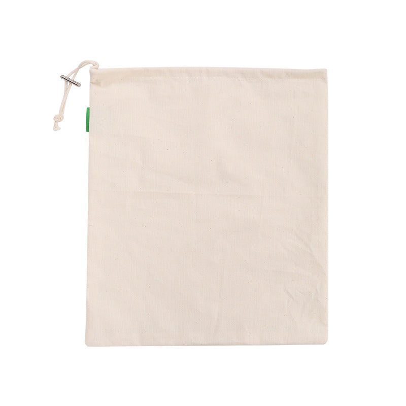 Cotton Drawstring Bag Safe Store Foods Bag Multi-Purpose Fruit Vegetable Rice Bread Shopping Bag