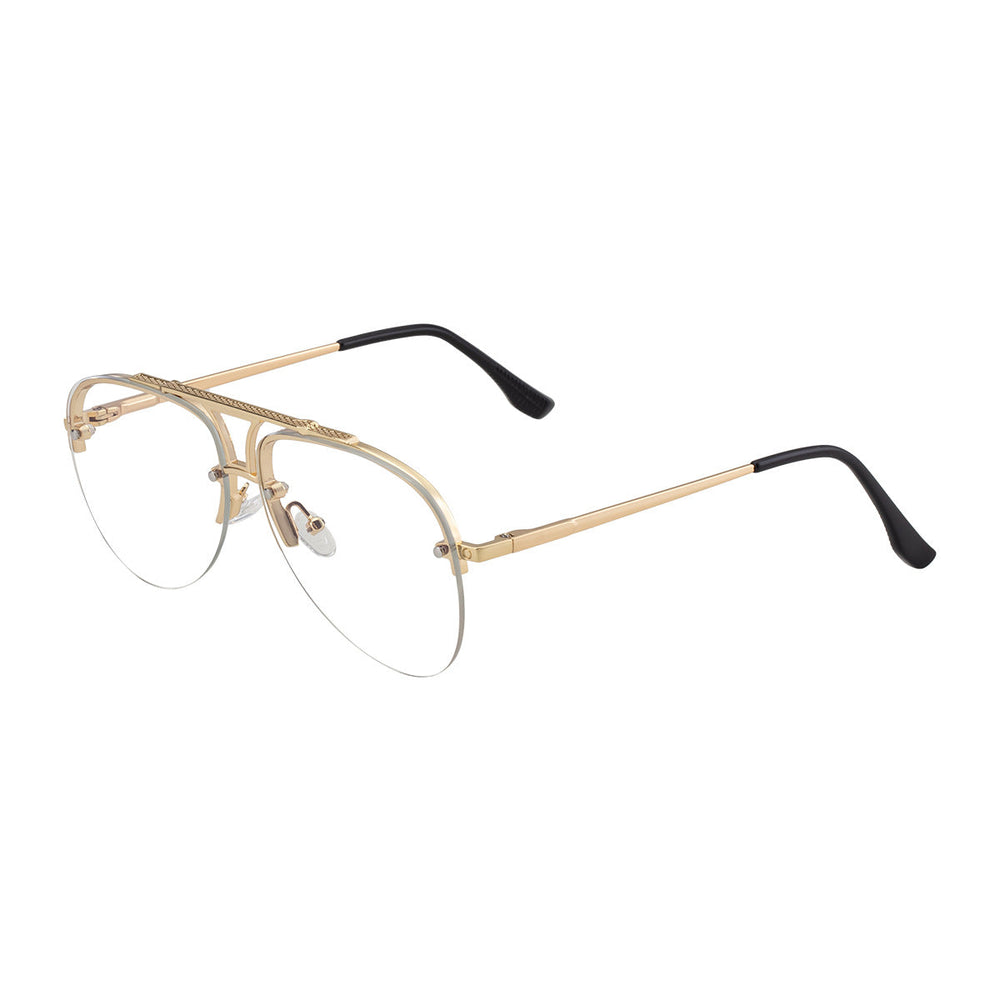 Mens Fashion Metal Half-Frame Sunglasses