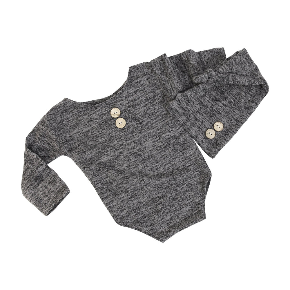 Baby Photo Clothes Props Button Hat Two Sets