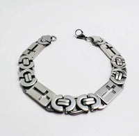 Stainless Steel Cross-link Flat-link Chain Handcrafted Chain Bracelet Necklace, And Accessory