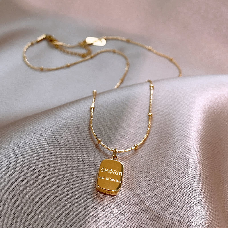 High-end Gold Pendant Titanium Steel Necklace Accessory