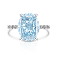Female Versatile Casual Papalacha High Carbon Diamond Ice Flower Ring