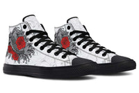 Men's And Women's Fashion Color Printing High-top Canvas Shoes