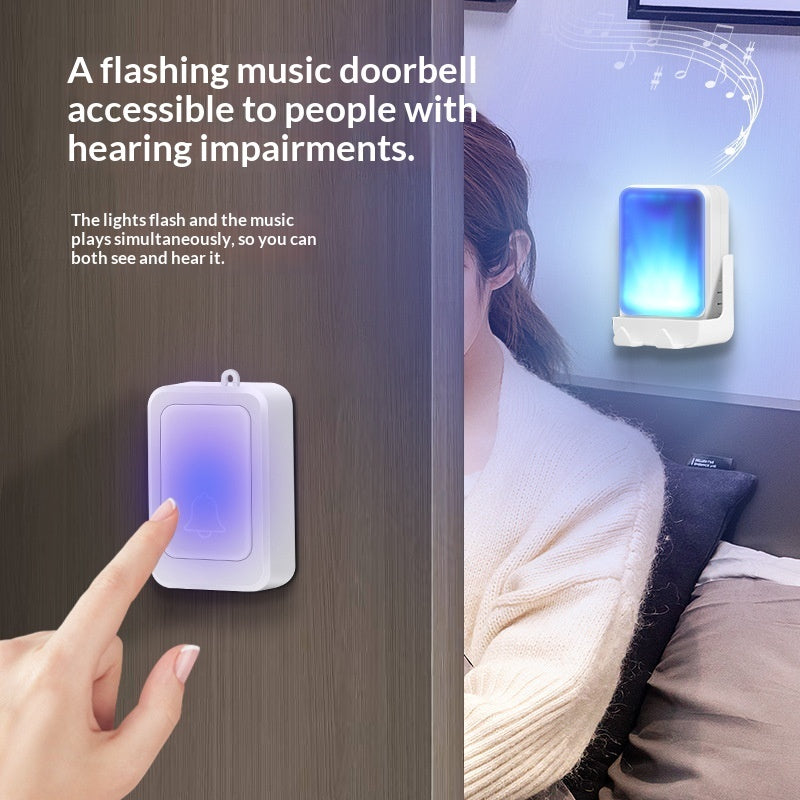 Plug-free Wireless Remote-controlled Audio And Visual Doorbell
