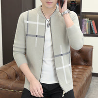 Mens Sweater-Like Casual Jacket In Mink Velvet