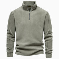 New Mens Long-sleeve Hoodie With A Stand-up Collar And A Half-zip
