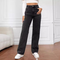 Women's High Waist Straight Leg Jeans