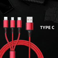 One for three charging cable data cable
