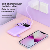 Built-in Cable Multi-port Wired Charging Power Bank
