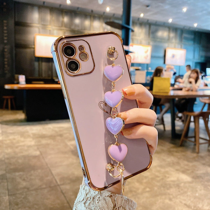 Electroplating Heart Mobile Phone Shell