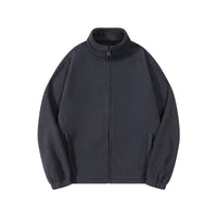 Autumn And Winter Double-sided Fleece Stand-up Collar Zipper Sweatshirt For Men