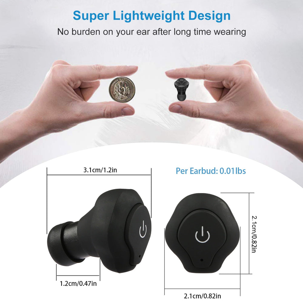 1 Pair True Wireless Earbuds CSR V4.2 In-ear Stereo Headsets IP44 Waterproof Apt-X TWS Headphones Noise Cancelling With Mic For Business Driving Walking