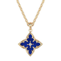 14k Gold-plated Zircon Pendant Necklace With A Clavicle Chain
