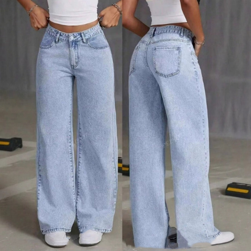 Women's High Waist Straight Leg Jeans
