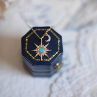 Sparkling Eight-Point Star Zircon Necklace For Women Elegant Light Luxury Style