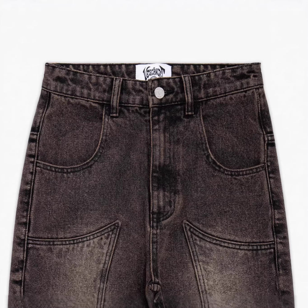 Retro American-style Heavy-stitch Embroidered Jeans For Men