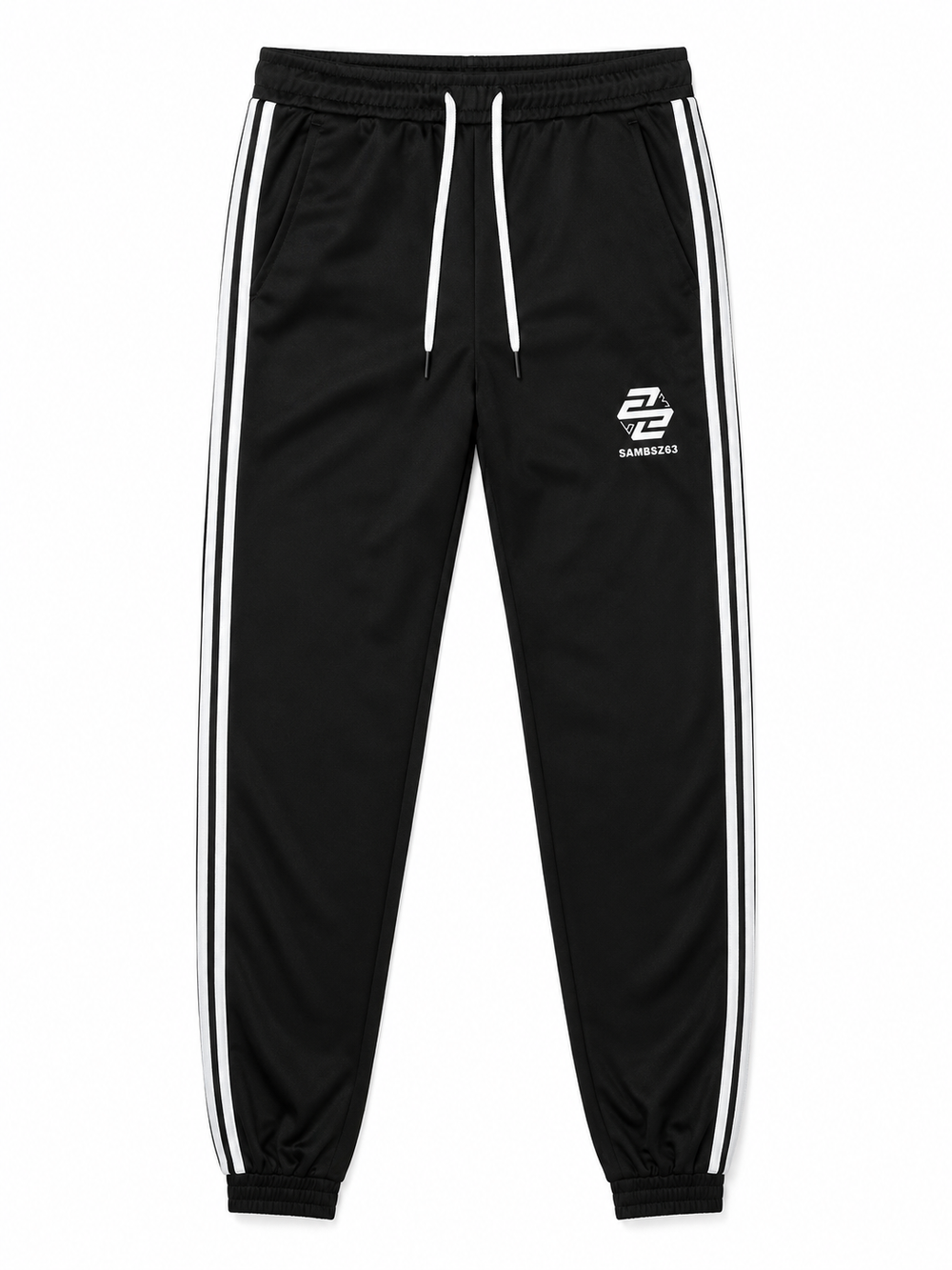 Unisex Black Stripe Jogger Track Pants