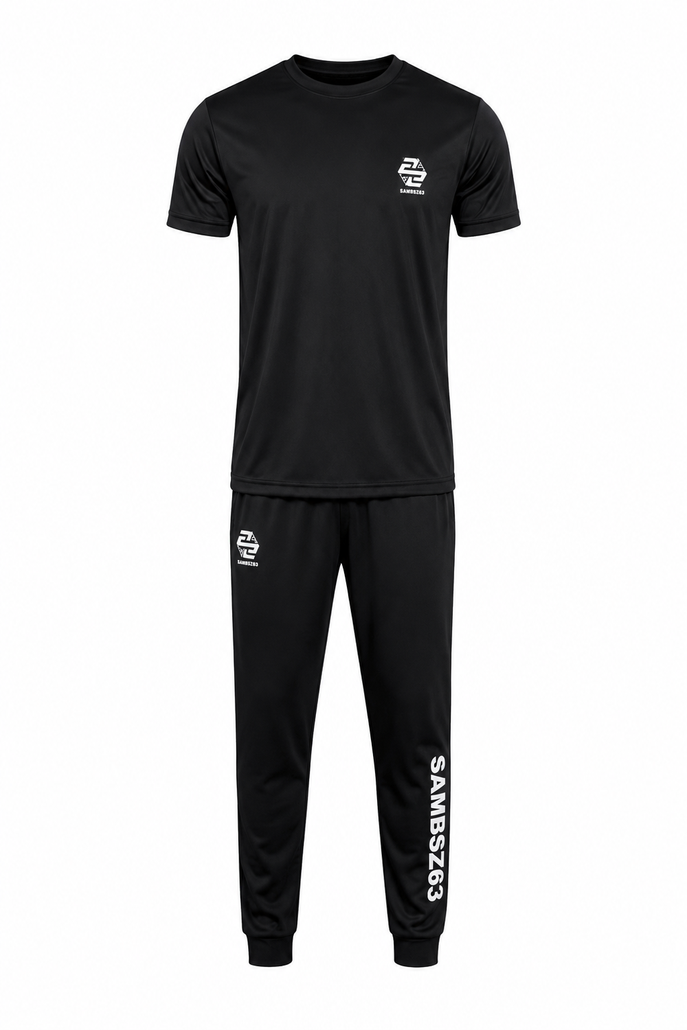 Unisex Black Sports Tracksuit Jogger Set