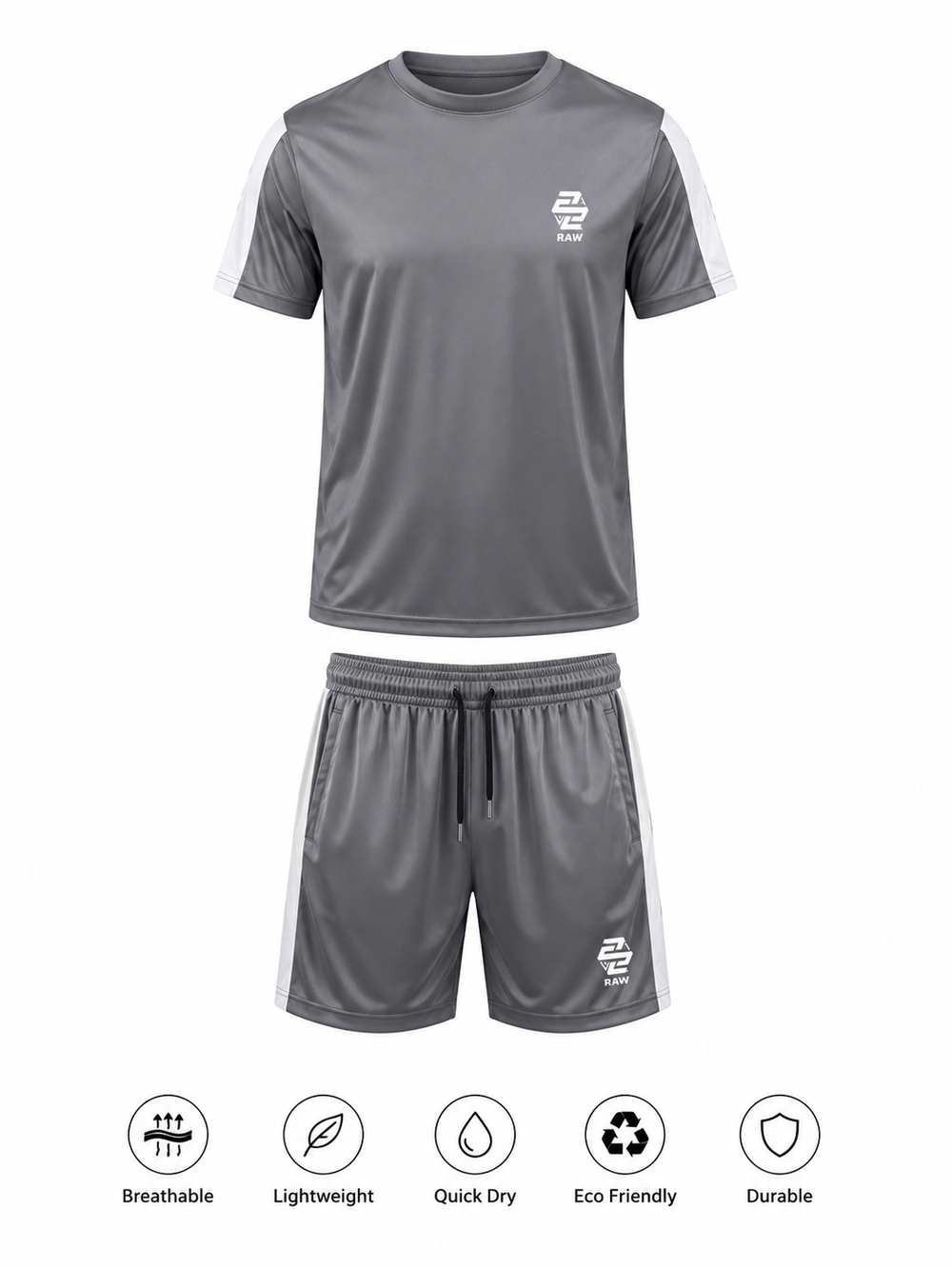 Men's Quick Dry Sports T-Shirt & Shorts Activewear Set (Only for UK)