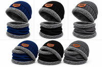 Ladies Winter Bobble Hat Touchscreen Gloves Set Thermal Lined Knitted Beanie