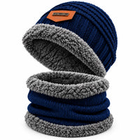 Ladies Winter Bobble Hat Touchscreen Gloves Set Thermal Lined Knitted Beanie