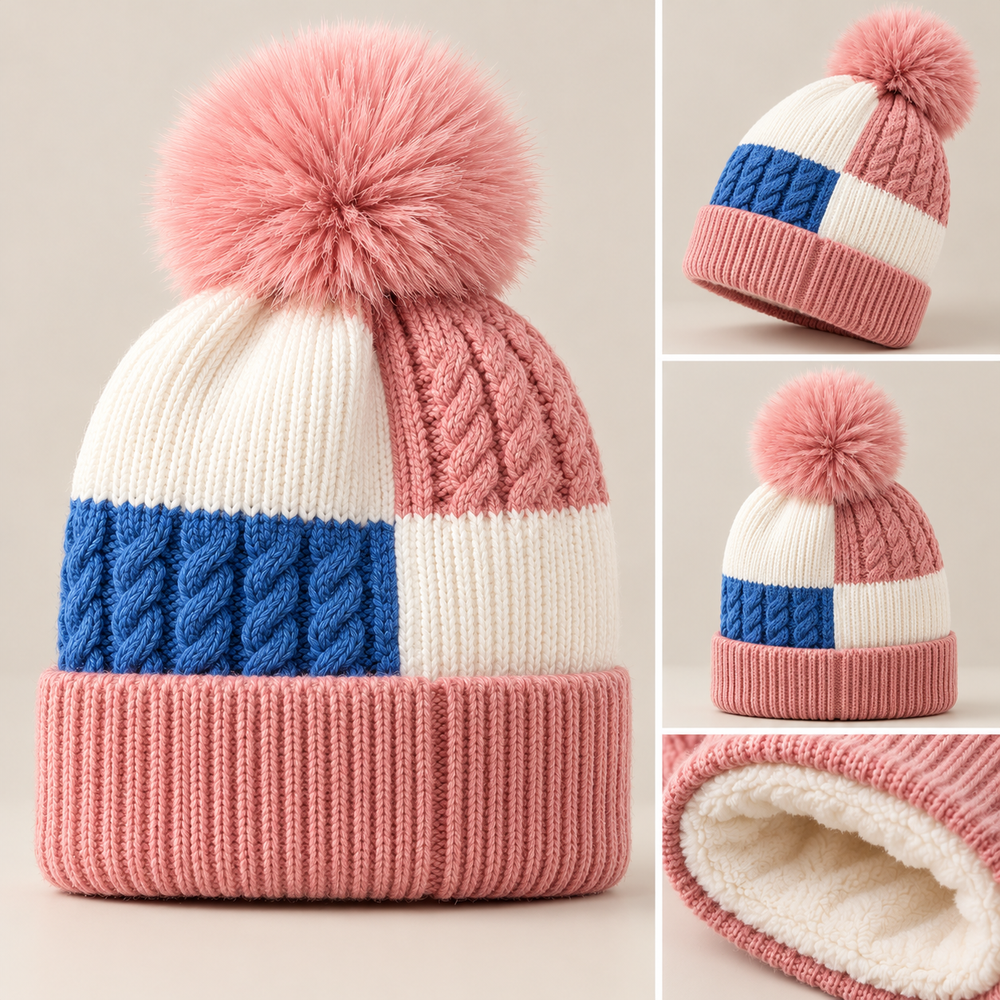 Men's and Women's Knitted Pom Pom Beanie Hat (UK Delivery 3-5 Days)