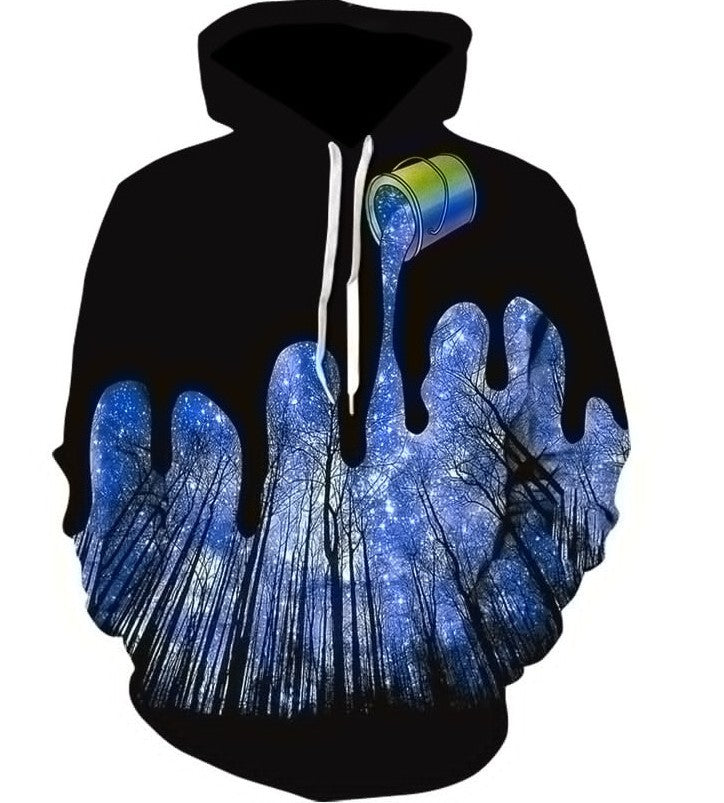 D Digital Printing Men's And Women's Hooded Sweater
