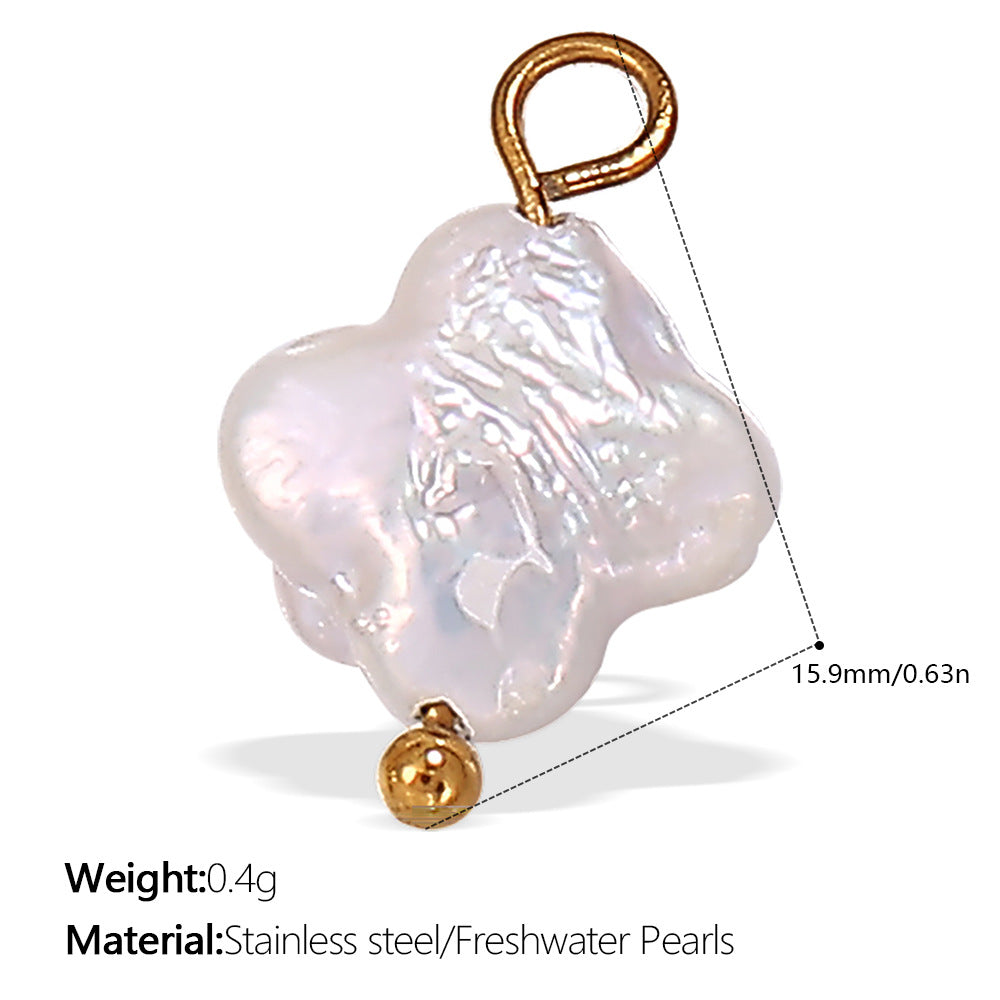 Fresh-style From The Ocean Collection Stainless Steel Pendant Necklace With 18K Gold Plating