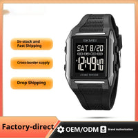 Lightweight Waterproof And Luminous Square Electronic Sports Watcha Classic And Stylish Choice