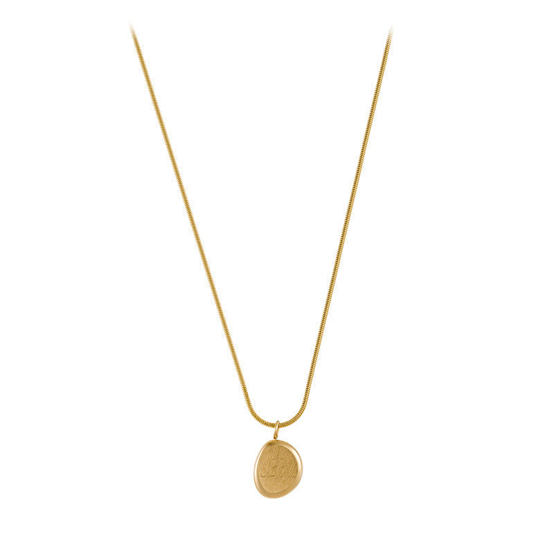 High-end Gold Pendant Titanium Steel Necklace Accessory