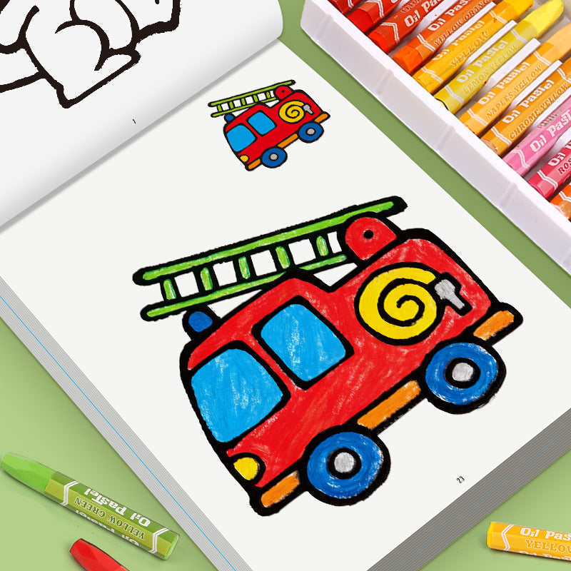 Cartoon Traffic Kids Doodle Coloring Book