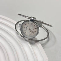 Womens Minimalist Open Bangle Watch