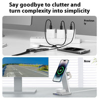 Folding Alloy Three-in-one Wireless Charger