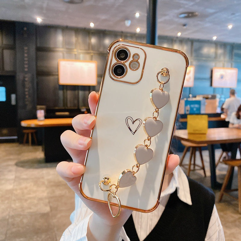 Electroplating Heart Mobile Phone Shell