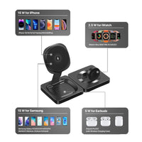 Three In One Folding Magnetic Mobile Phone Wireless Charger