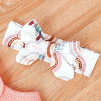 Printed Baby Bodysuit Shorts Suit