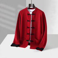 Chinese-style Tang Suit Mens Retro Casual Long-sleeve Jacket