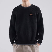 Mens Loose Fit Raglan Knitted Sweater For FallWinter