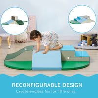 6-Pieces Foam Climbing Blocks for Toddlers 1-3 Years, Soft Play Set for Climb and Crawl, Contemporary