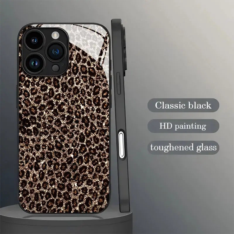 Personalized Black Leopard-print Phone Case For IPhones
