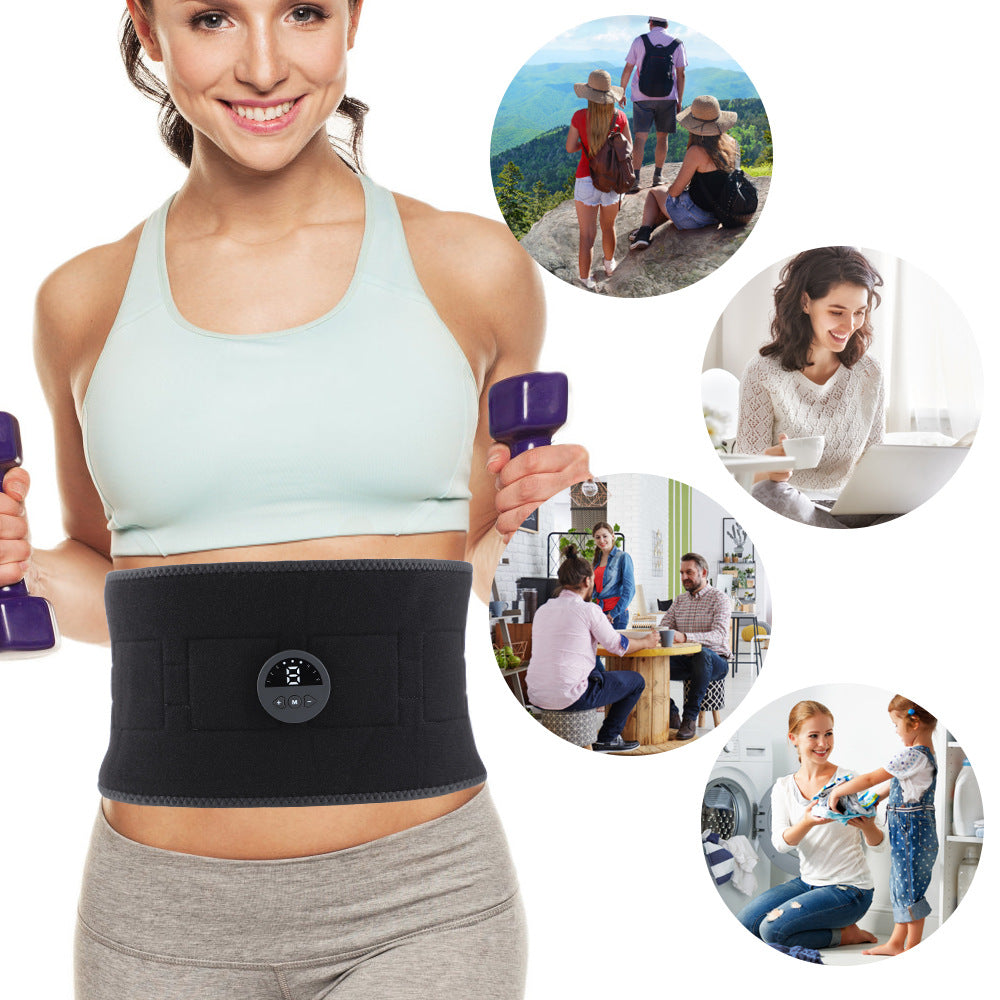 EMS Waist Fitness Belt – Home Core Trainer Abdominal Muscle Trainer Belt – Home Fitness