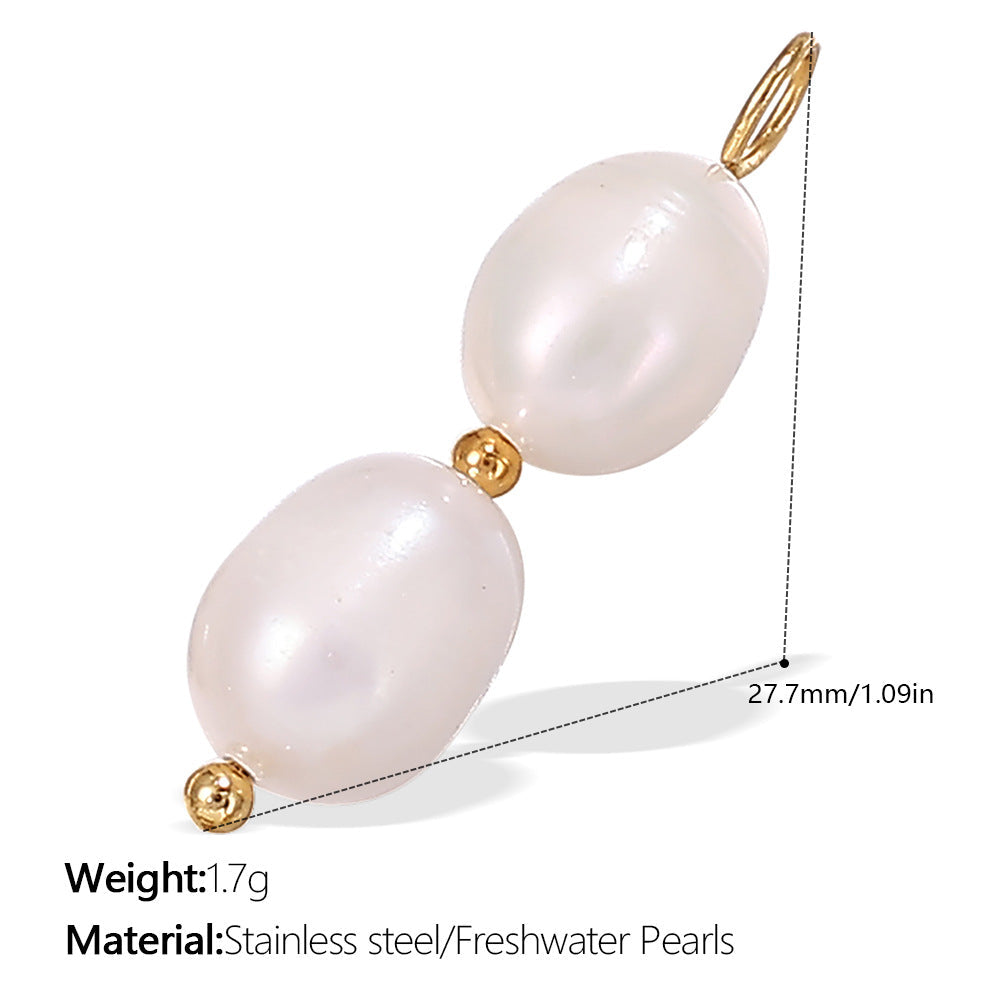 Fresh-style From The Ocean Collection Stainless Steel Pendant Necklace With 18K Gold Plating