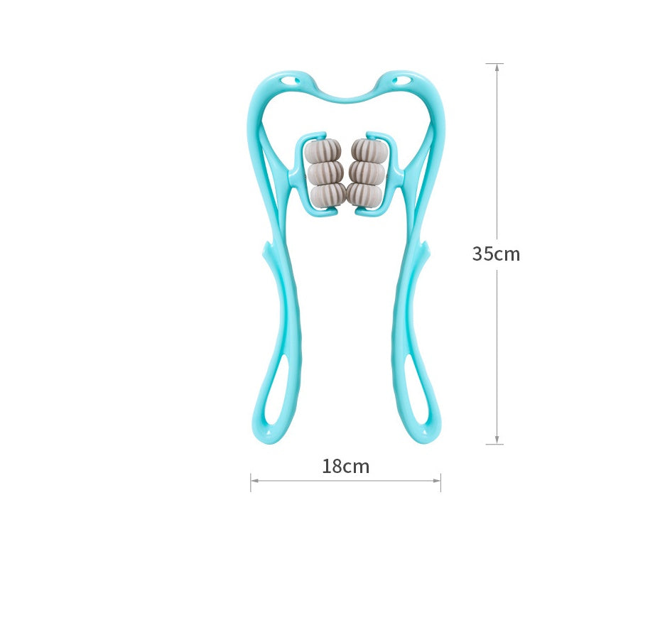 6-Wheel Manual Neck Massager - Pain Relief Roller