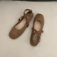 Womens Solid Color Versatile Low-cut Flat Shoes